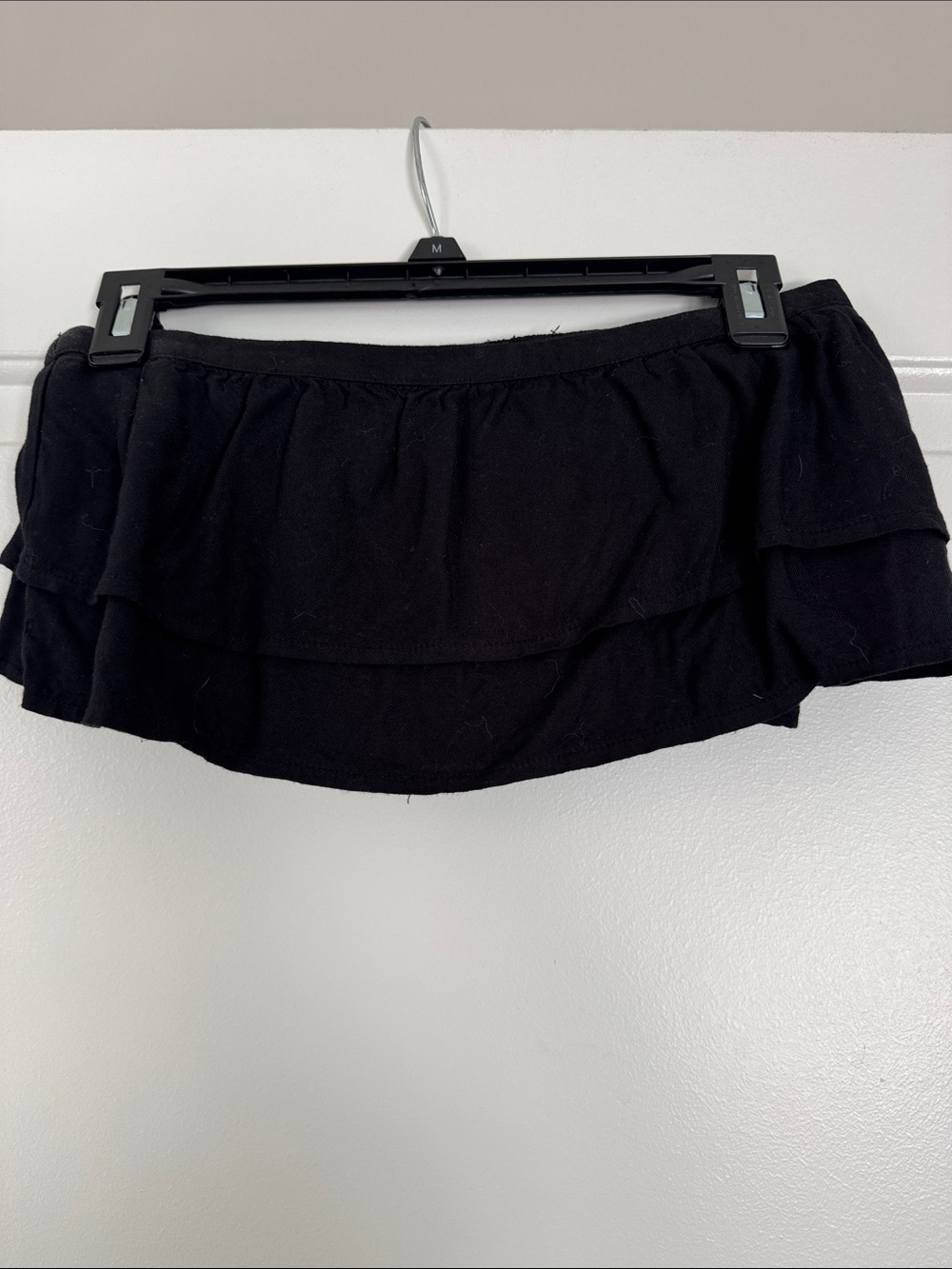 Hollister Black Ruffle Crop Top